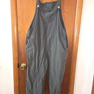 Olive Green Cotton Overalls